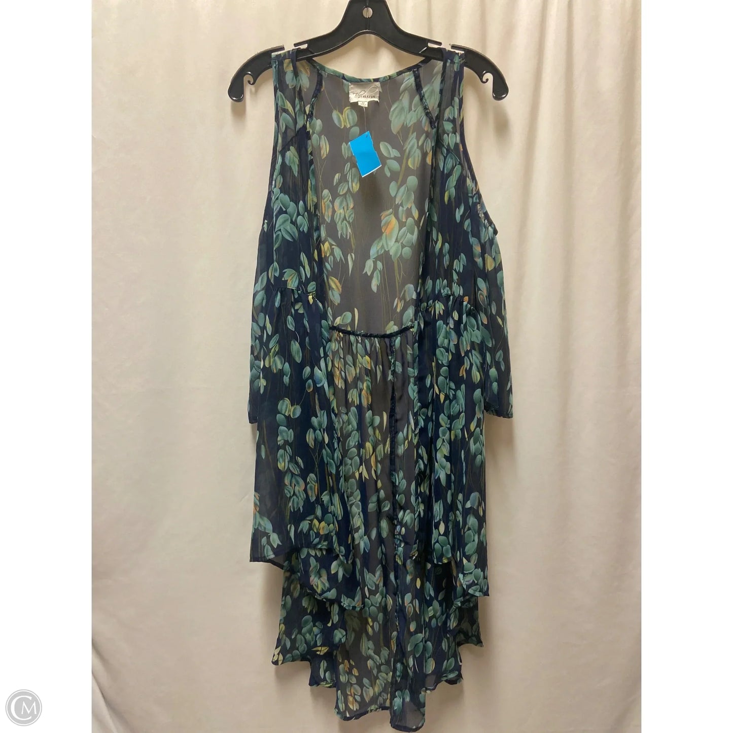 Cardigan By Clothes Mentor In Blue & Green, Size: M