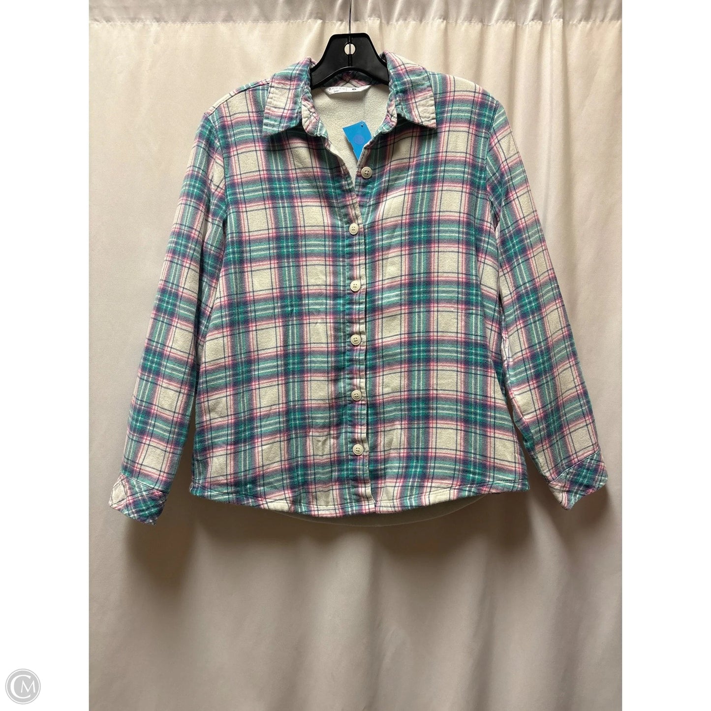 Top Long Sleeve By Riders In Blue & Pink, Size: S