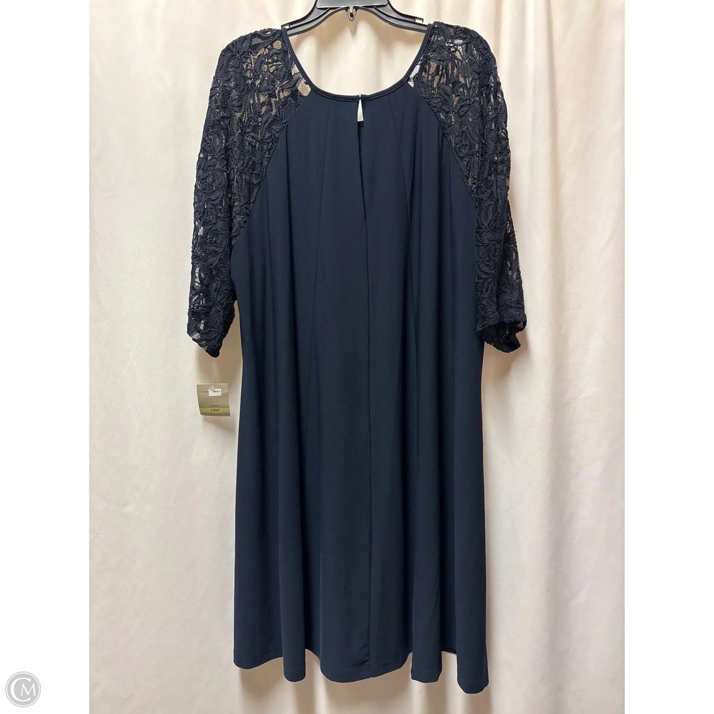 Dress Casual Midi By Dannyandnicole In Navy, Size: 1x