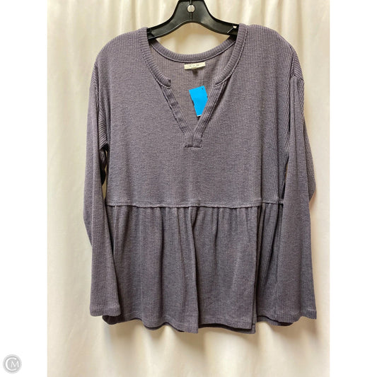 Top Long Sleeve By Maurices In Purple, Size: M