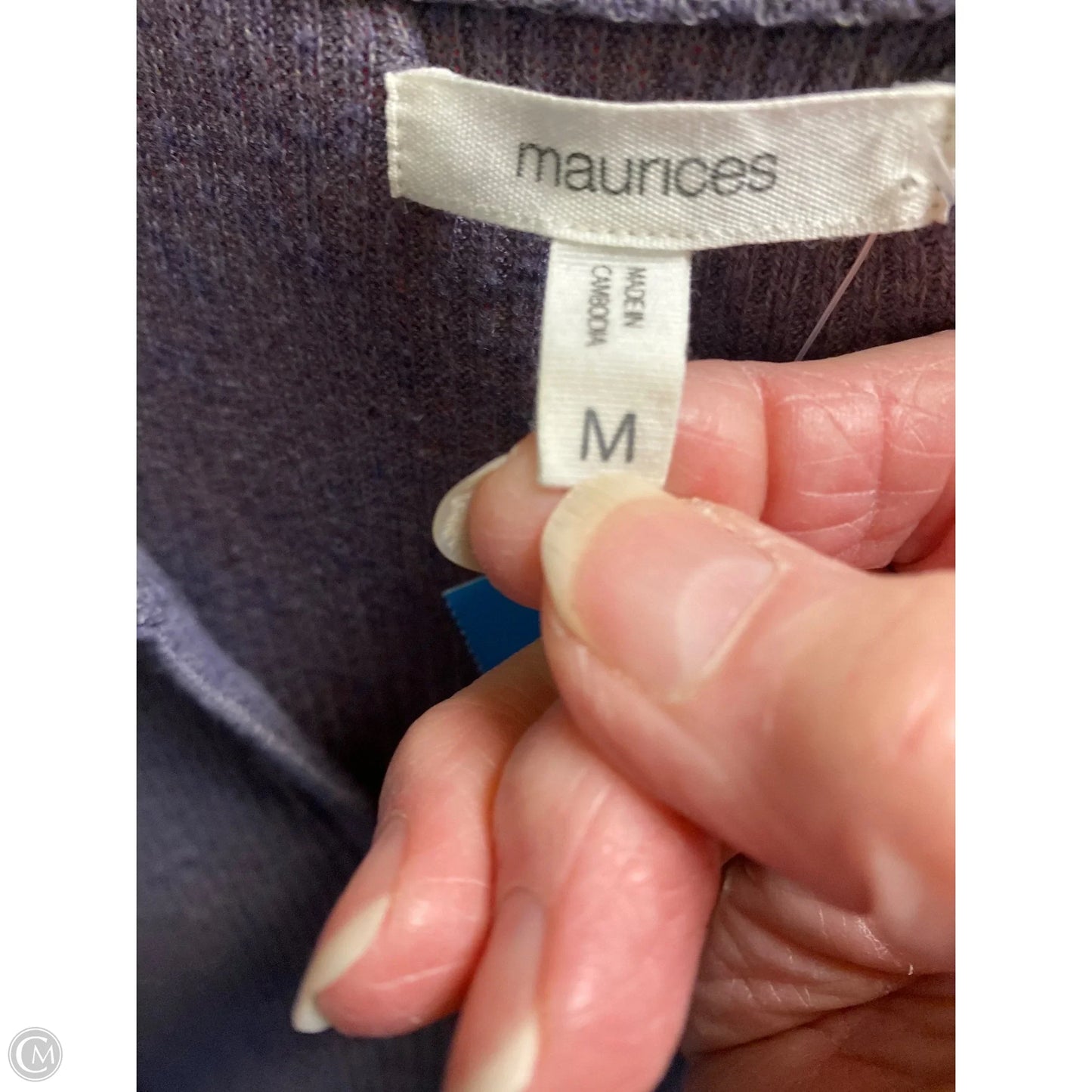 Top Long Sleeve By Maurices In Purple, Size: M