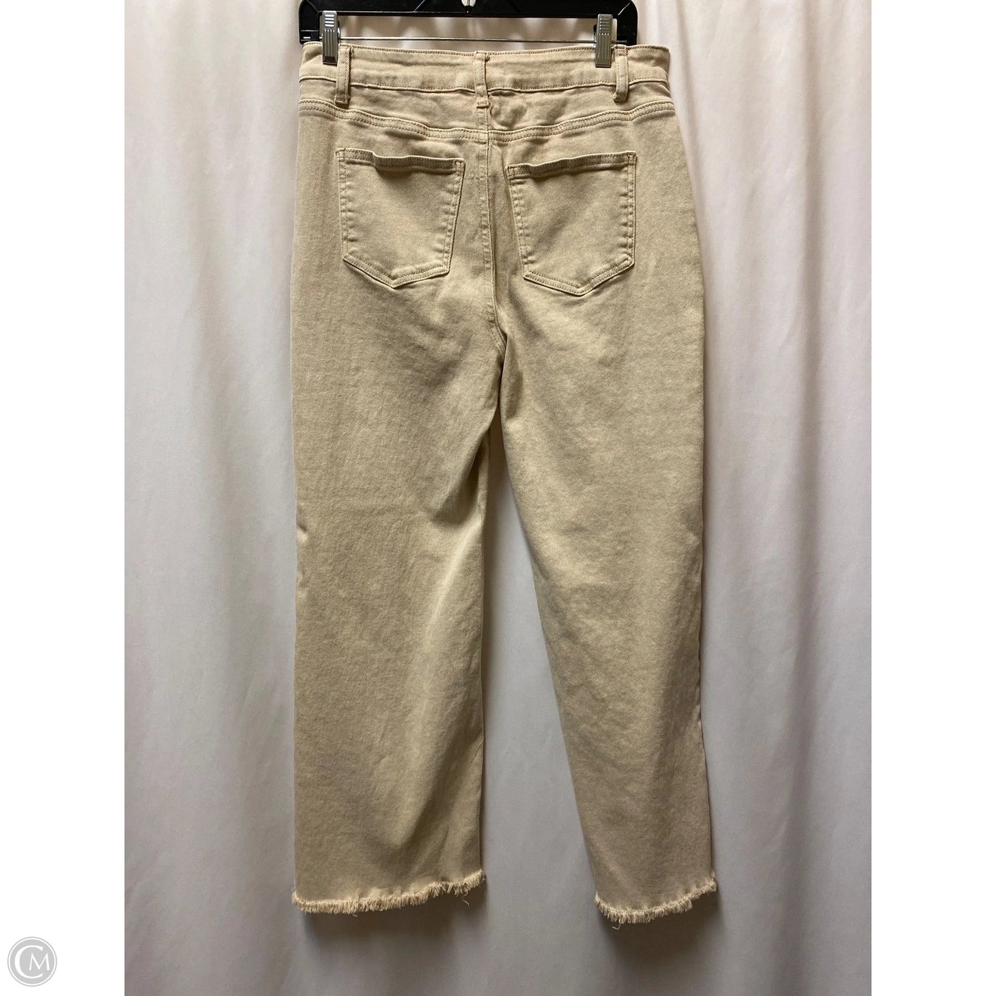 Jeans Wide Leg By Zenana In Tan Denim, Size: L