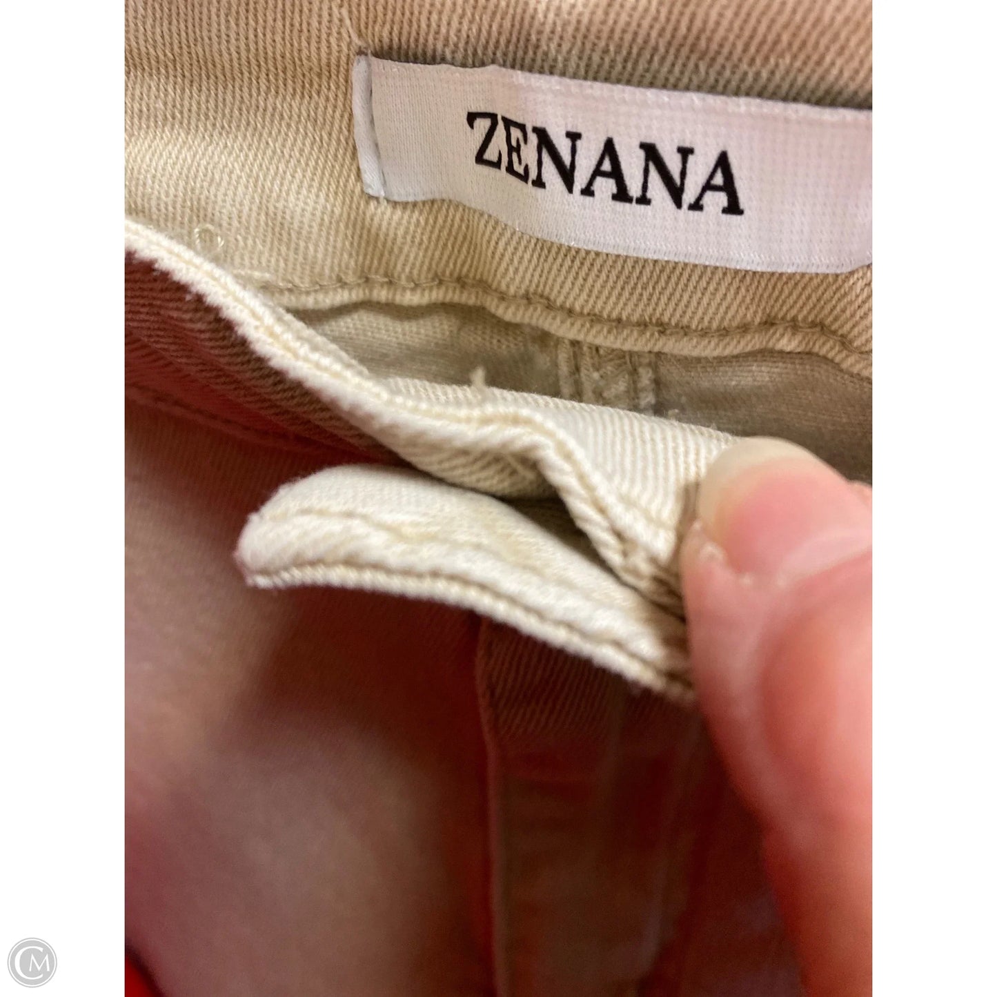 Jeans Wide Leg By Zenana In Tan Denim, Size: L