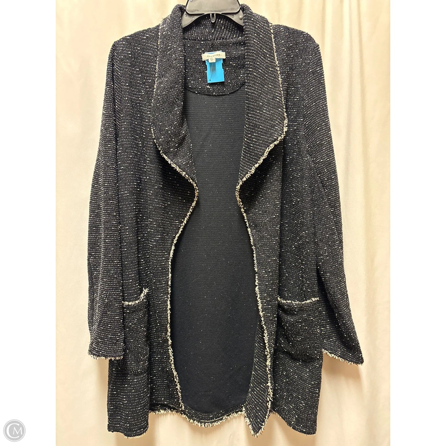 Jacket Shirt By Max Studio In Navy, Size: Xl