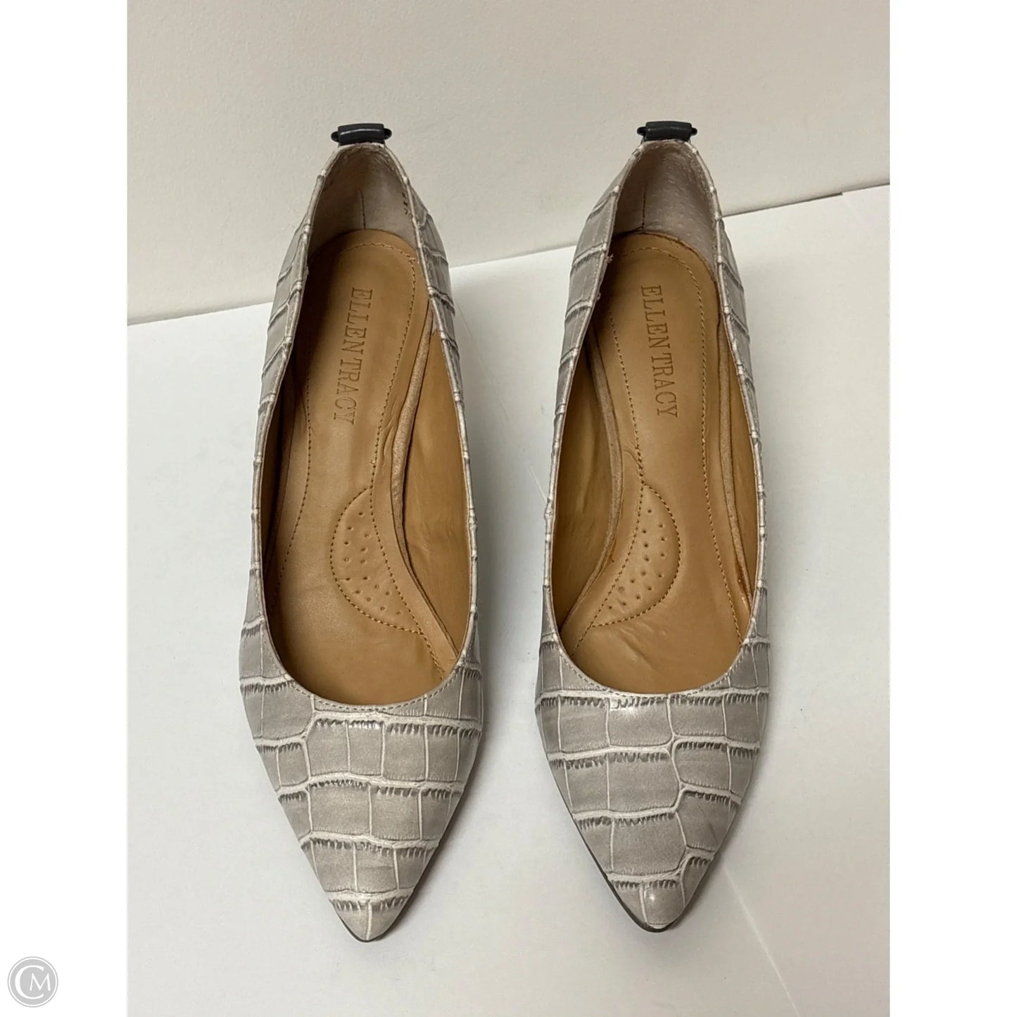 Shoes Heels Block By Ellen Tracy In Grey, Size: 7.5