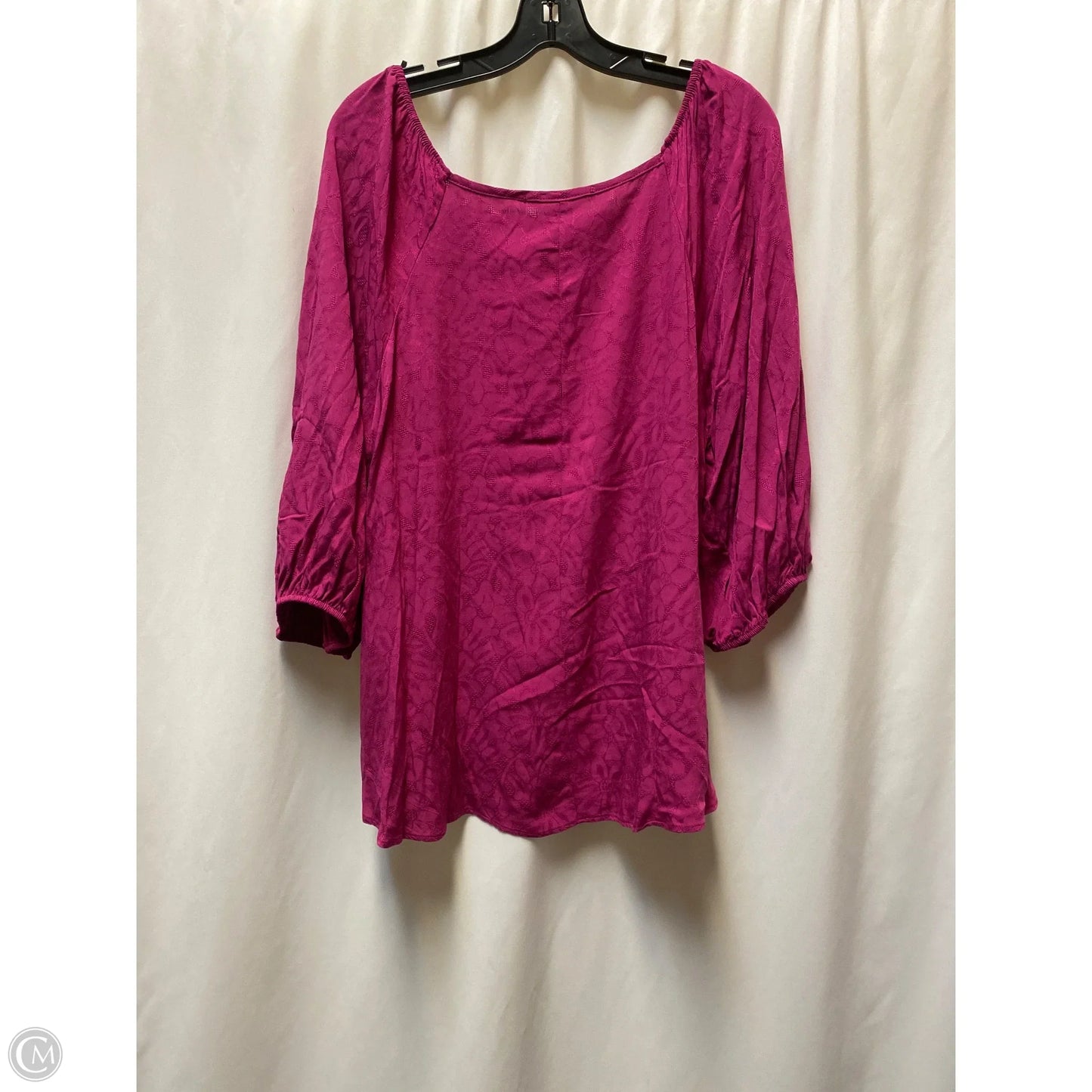 Top Long Sleeve By Chris And Carol In Pink, Size: L