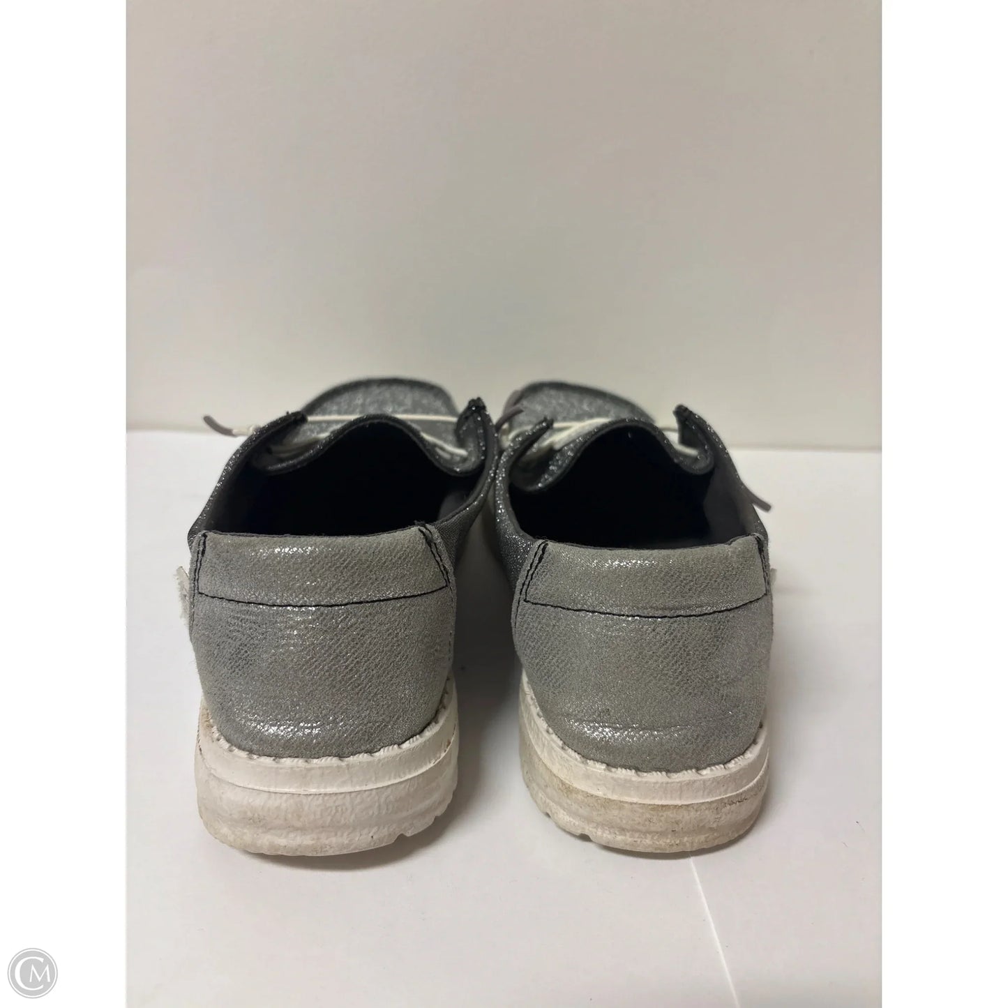 Shoes Flats By Hey Dude In Grey, Size: 7