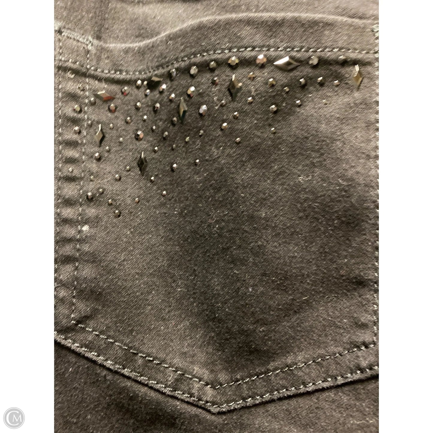 Jeans Straight By Charter Club In Black Denim, Size: 8