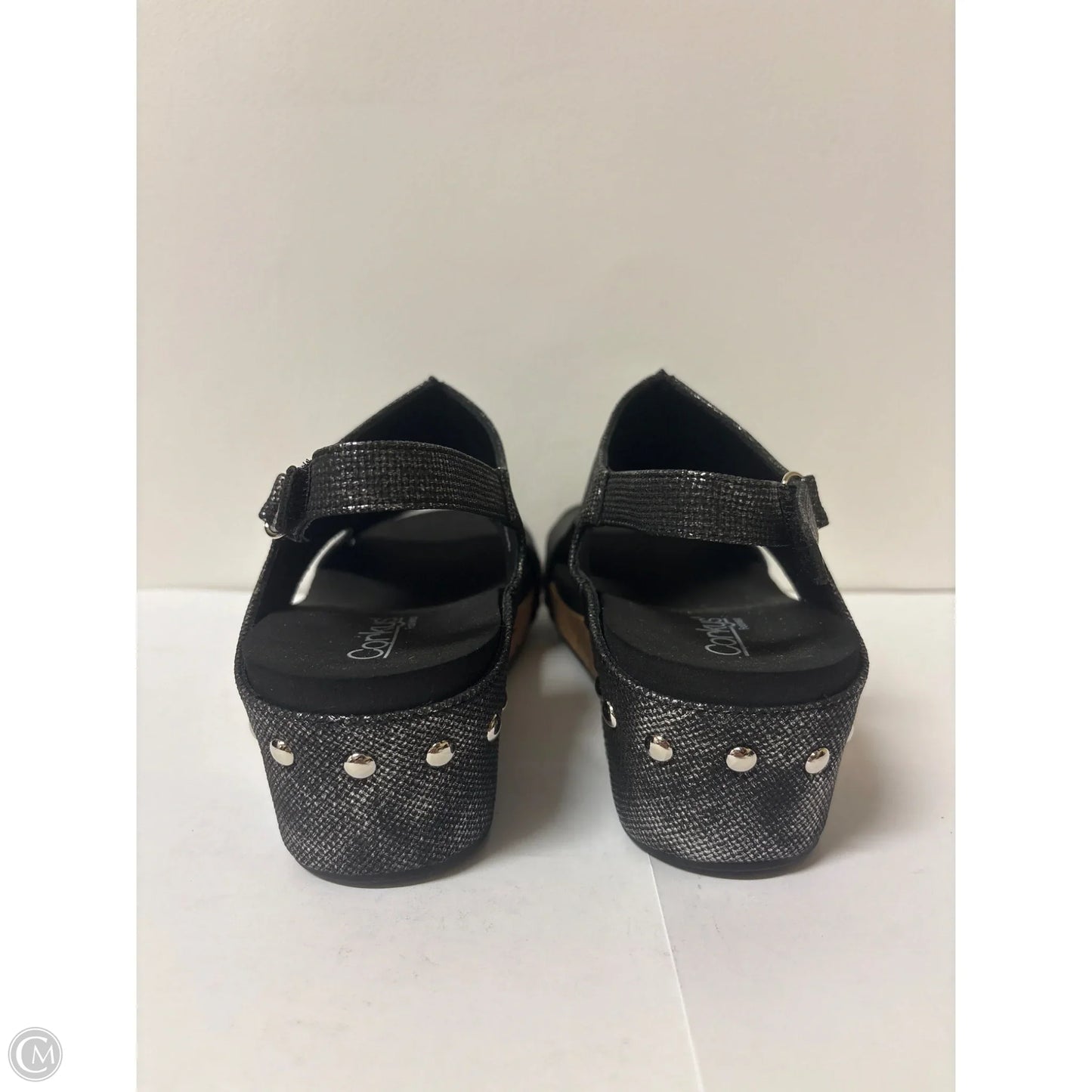 Sandals Heels Block By Corkys In Black, Size: 7