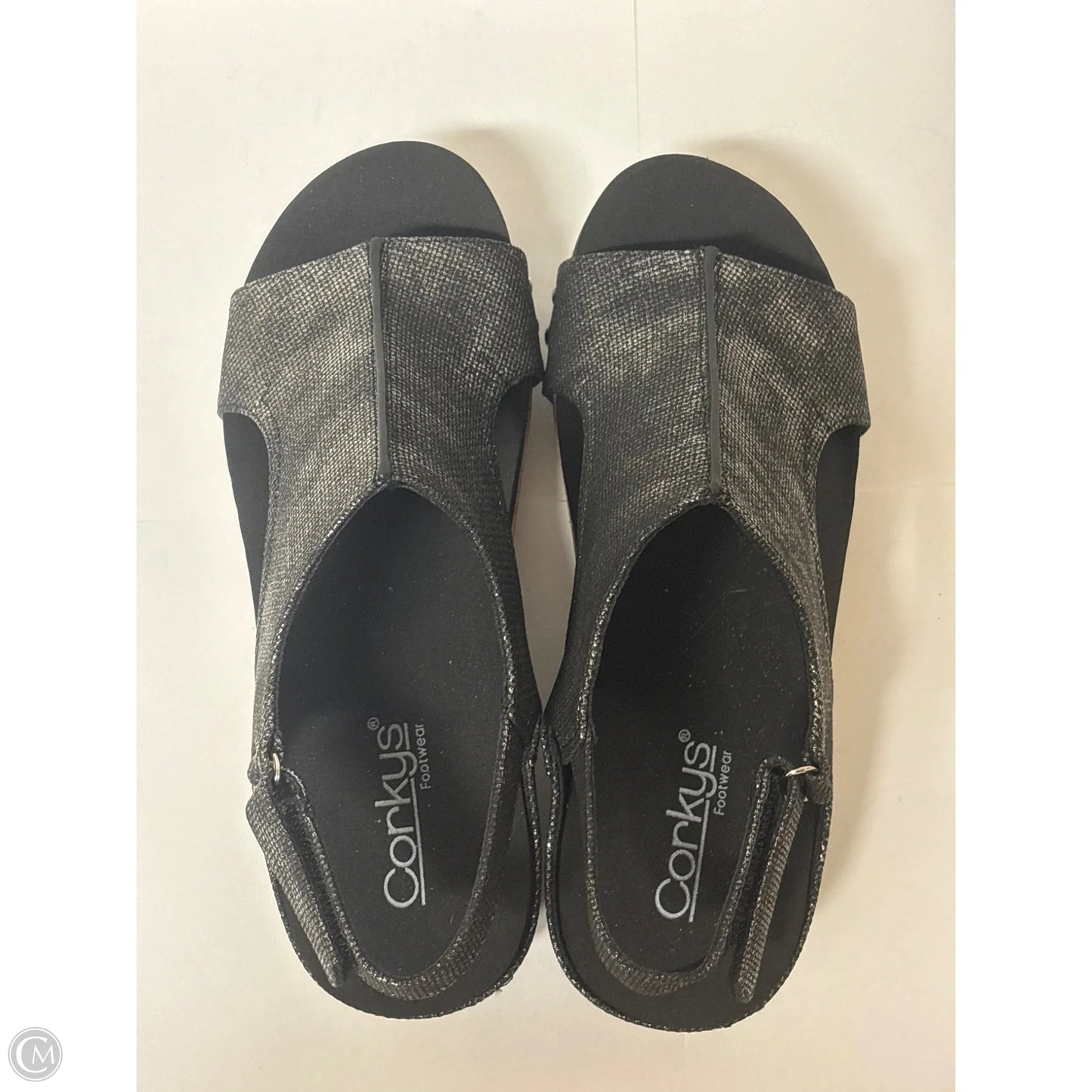 Sandals Heels Block By Corkys In Black, Size: 7
