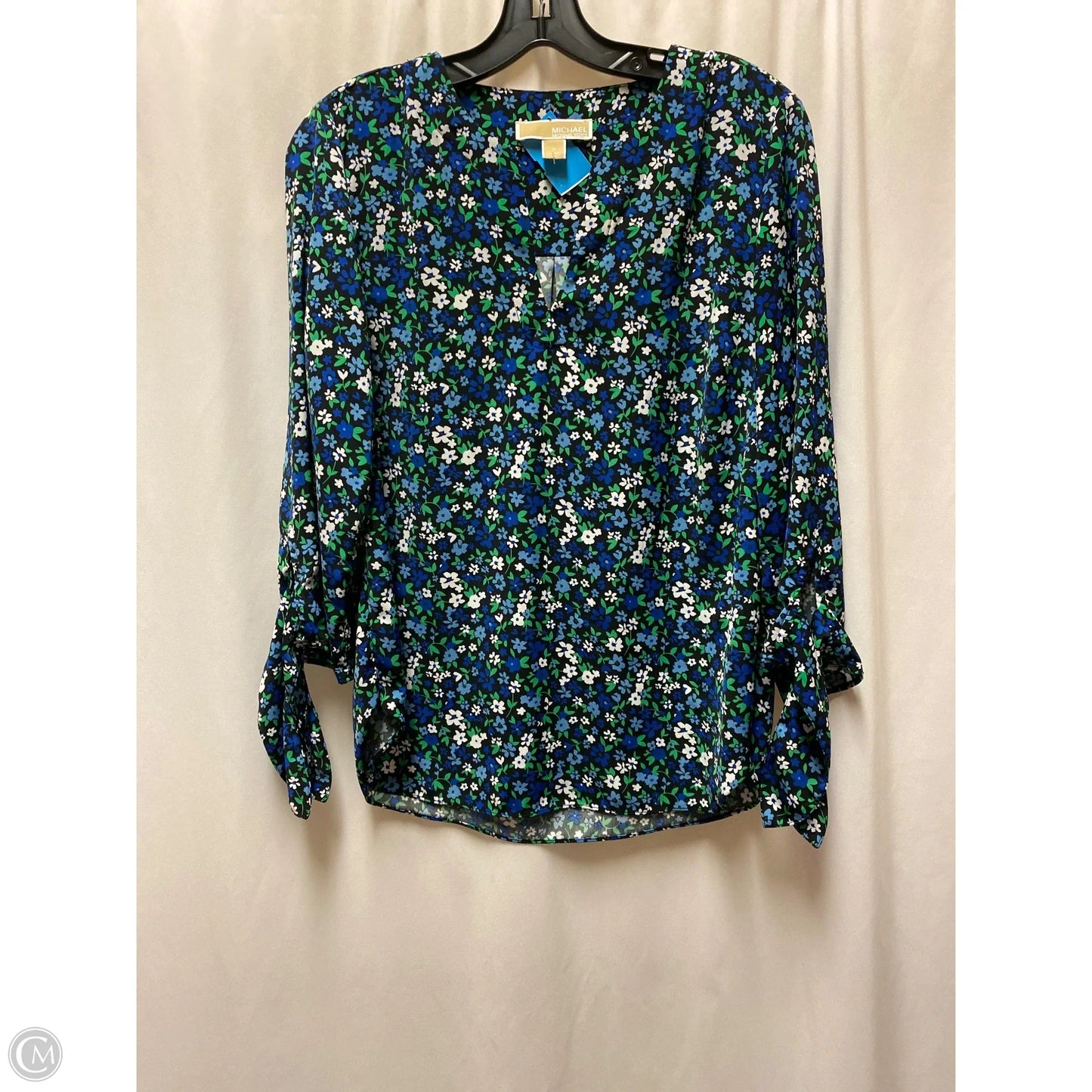 Top Long Sleeve By Michael By Michael Kors In Blue, Size: M