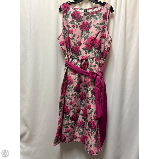 Dress Casual Midi By Shein In Pink, Size: 2x