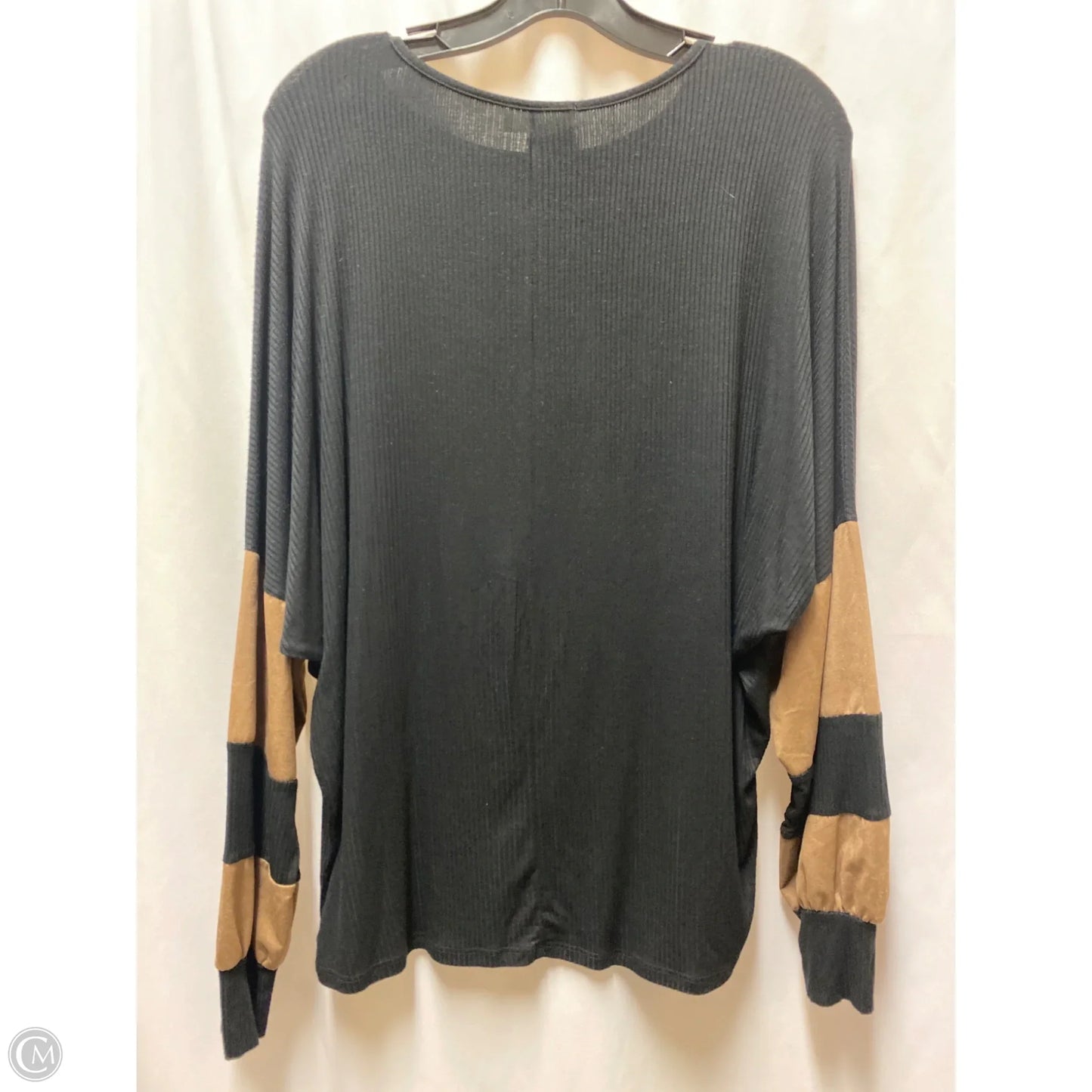 Top Long Sleeve By Hailey & Co In Brown, Size: S