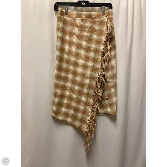 Skirt Midi By Time And Tru In Tan, Size: Xs