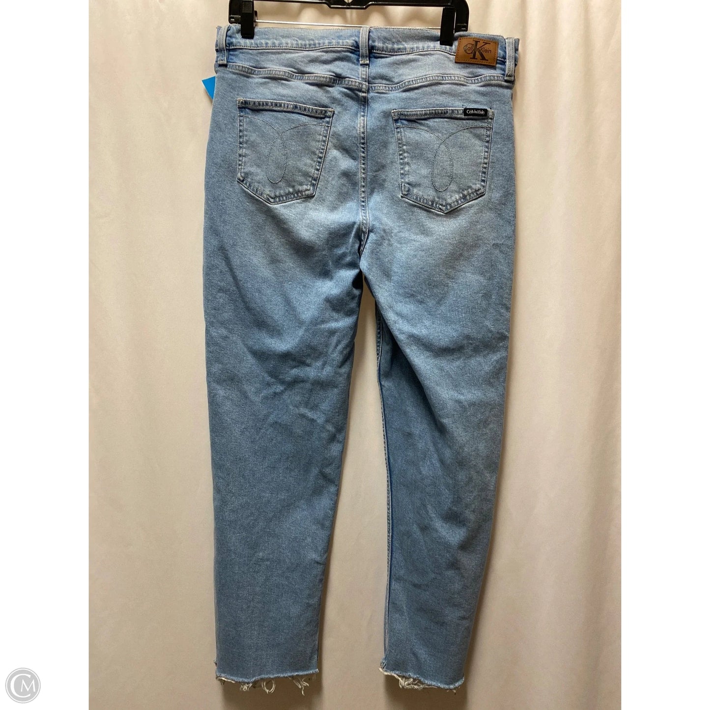 Jeans Cropped By Calvin Klein In Blue Denim, Size: 14