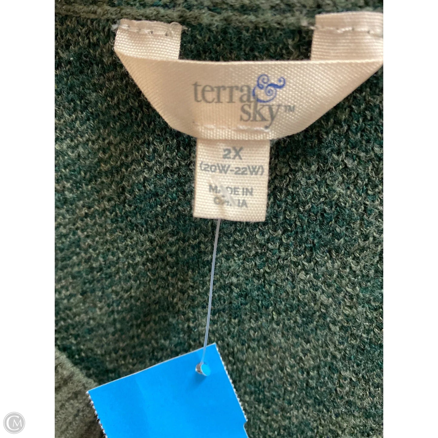 Dress Sweater By Terra & Sky In Green, Size: 2x