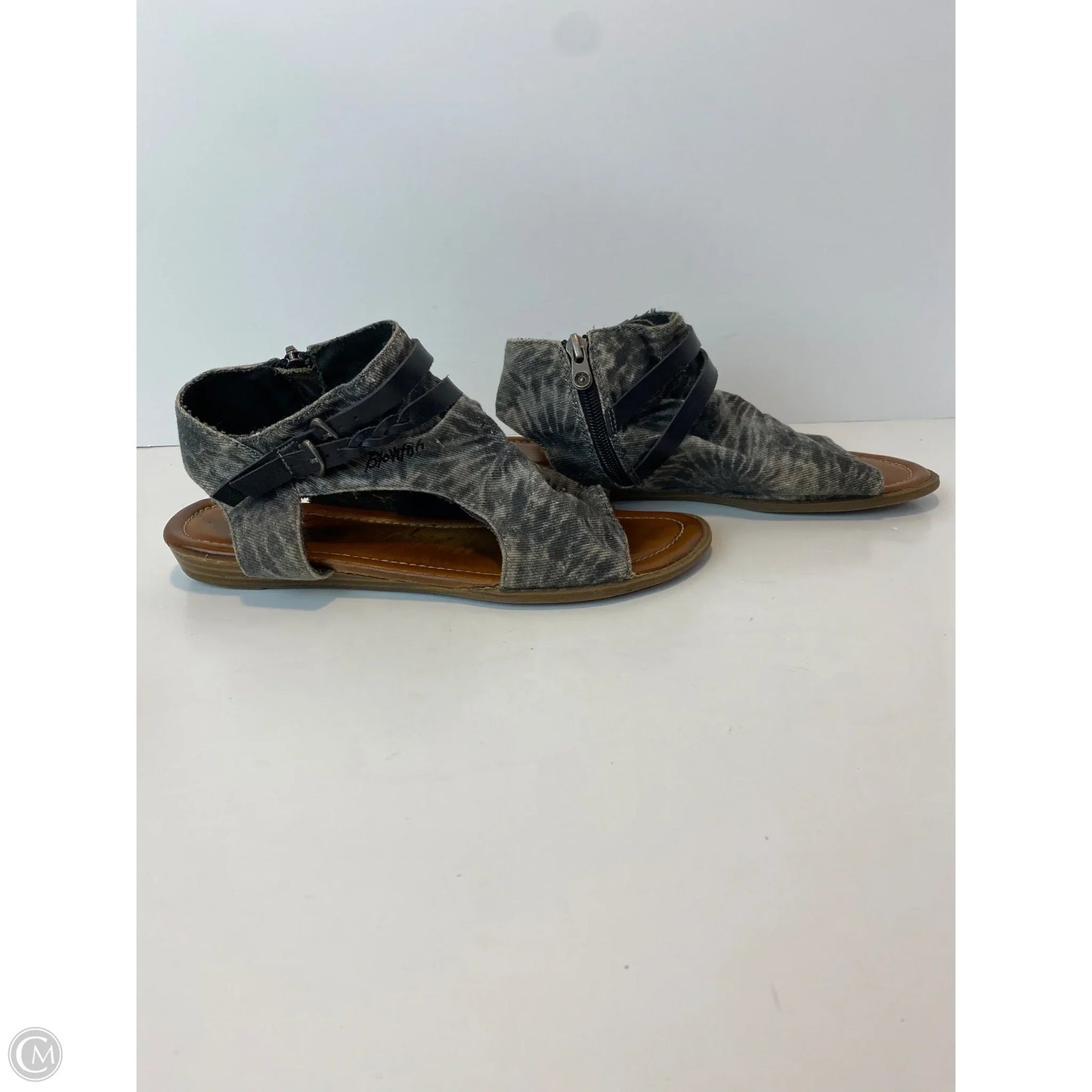 Sandals Flats By Blowfish In Grey, Size: 8.5