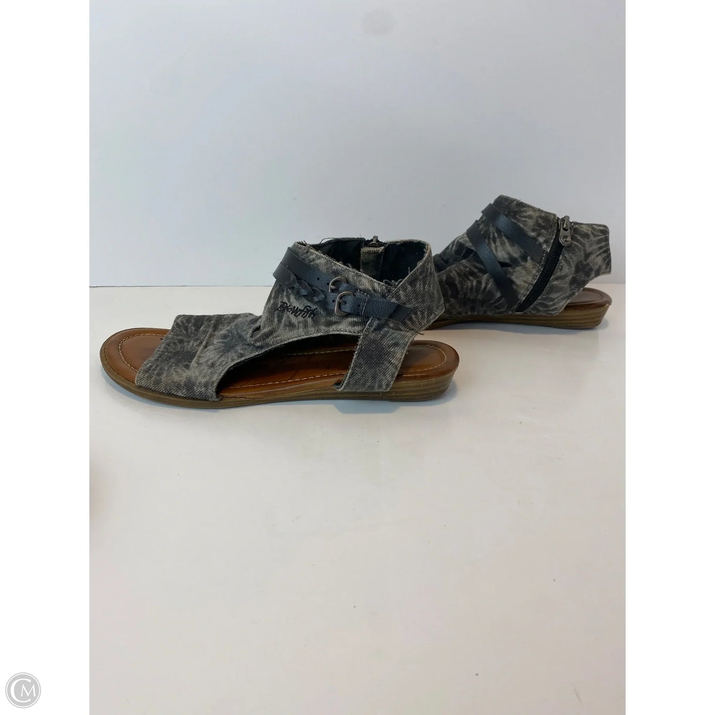 Sandals Flats By Blowfish In Grey, Size: 8.5