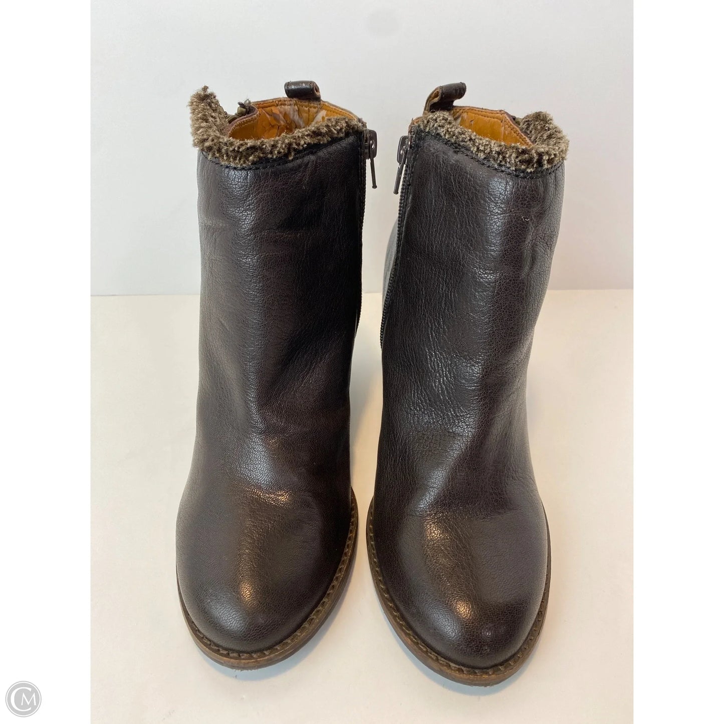Boots Ankle Heels By Lucky Brand In Brown, Size: 9