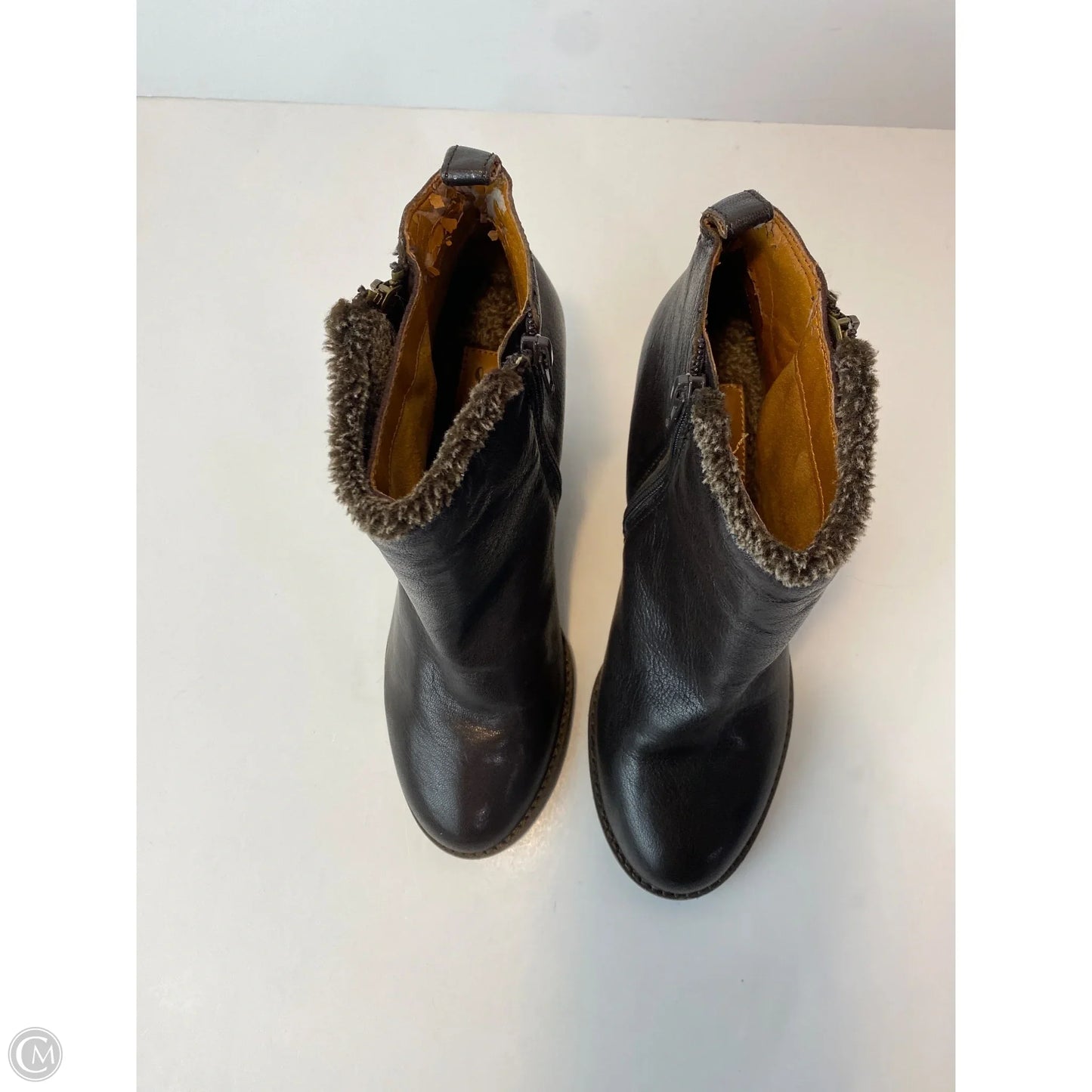 Boots Ankle Heels By Lucky Brand In Brown, Size: 9