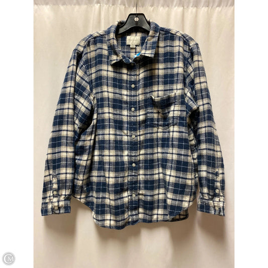 Top Long Sleeve By American Eagle In Blue, Size: L