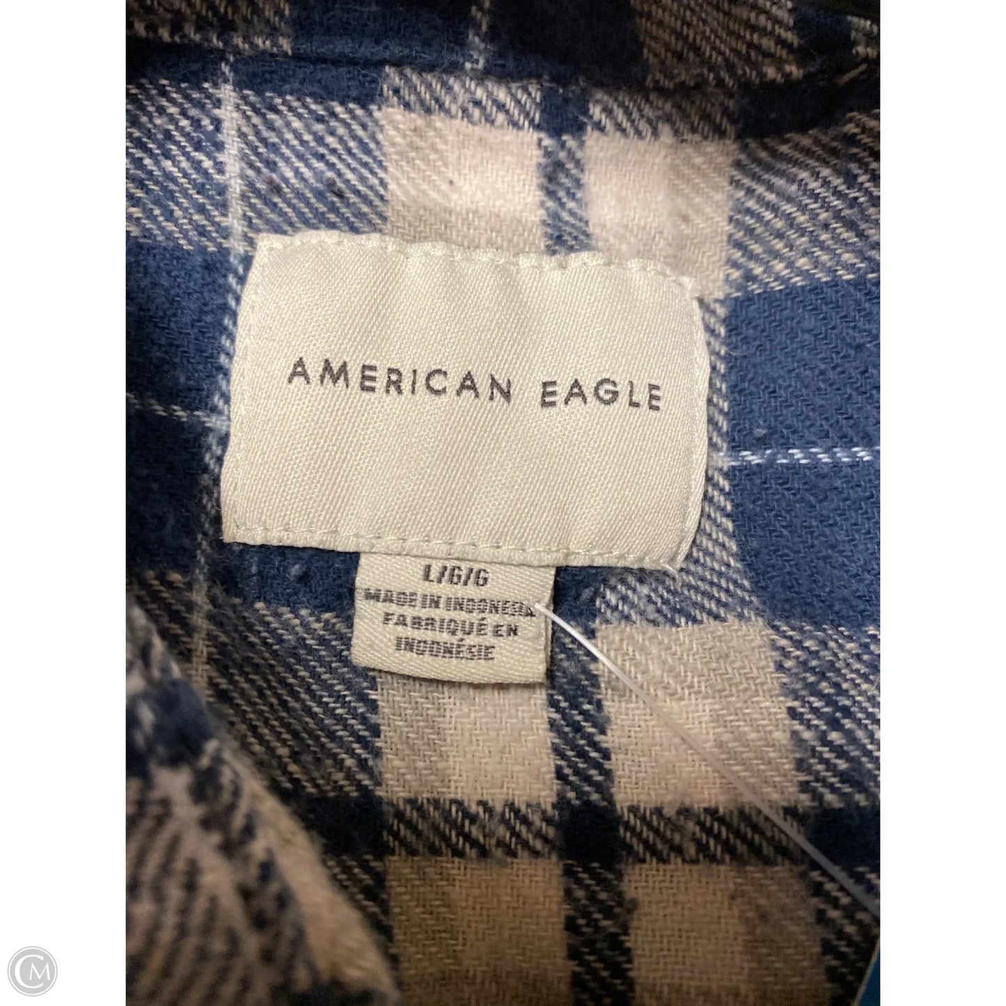 Top Long Sleeve By American Eagle In Blue, Size: L