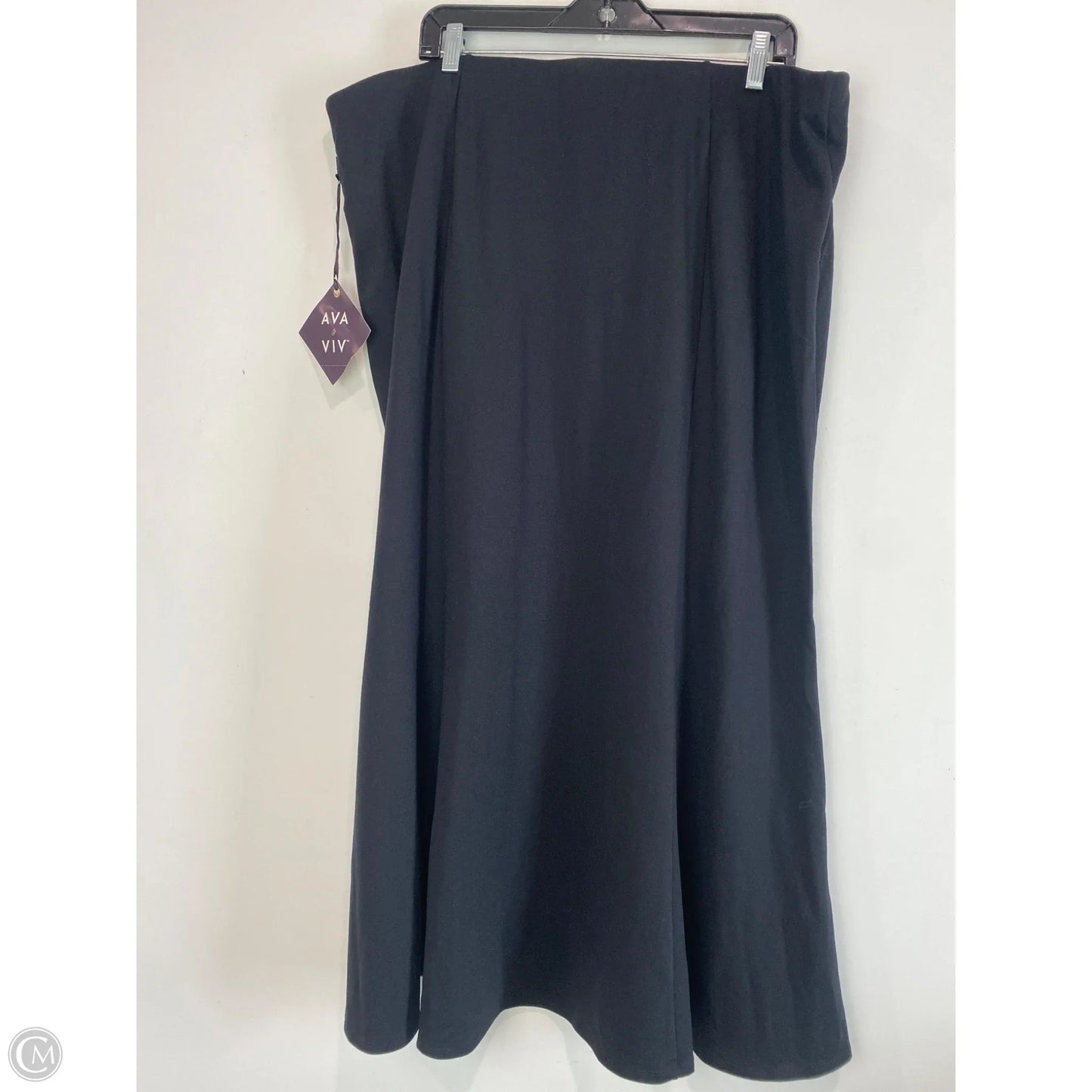 Skirt Maxi By Ava & Viv In Black, Size: 2x