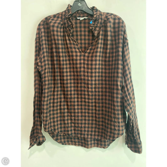 Top Long Sleeve By Beachlunchlounge In Brown, Size: S