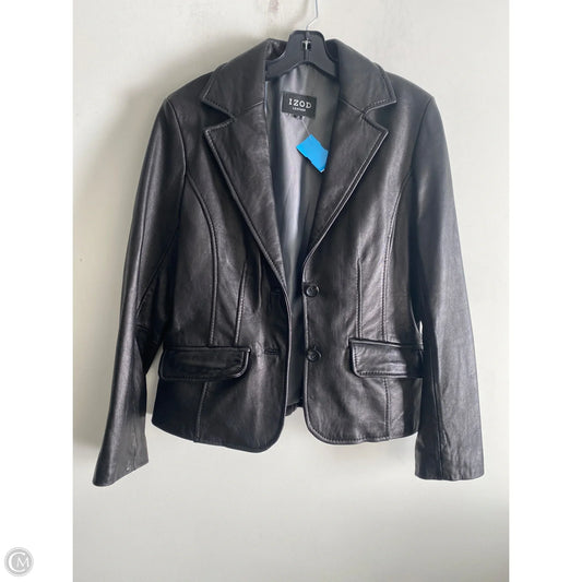 Jacket Leather By Izod In Black, Size: M