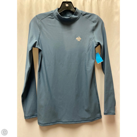 Athletic Top Long Sleeve Collar By Rabbit In Blue, Size: S