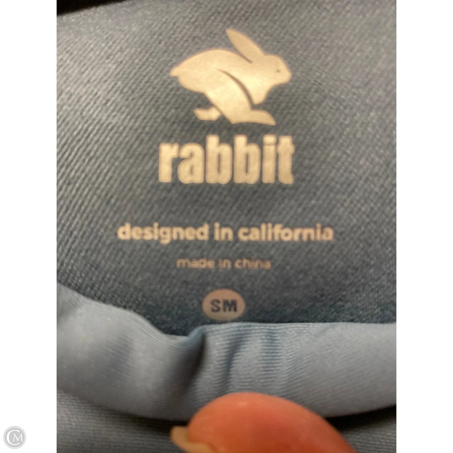 Athletic Top Long Sleeve Collar By Rabbit In Blue, Size: S