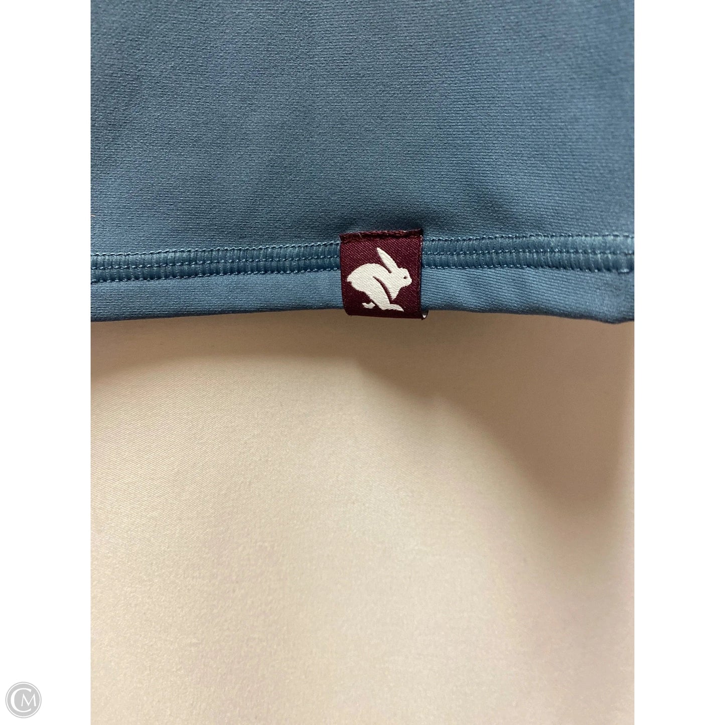 Athletic Top Long Sleeve Collar By Rabbit In Blue, Size: S