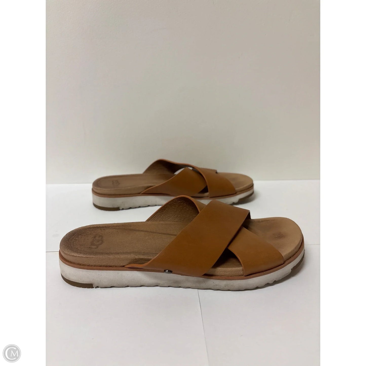 Sandals Designer By Ugg In Brown, Size: 7
