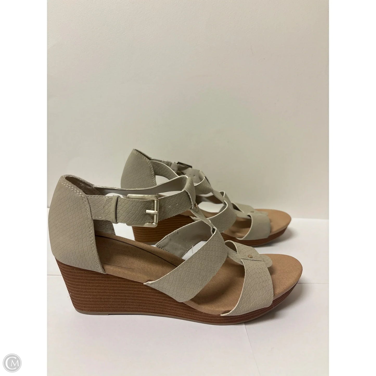 Sandals Heels Block By Dr Scholls In Beige, Size: 10