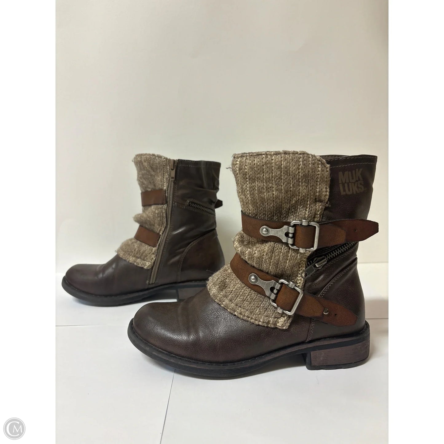 Boots Ankle Flats By Muk Luks In Brown, Size: 7