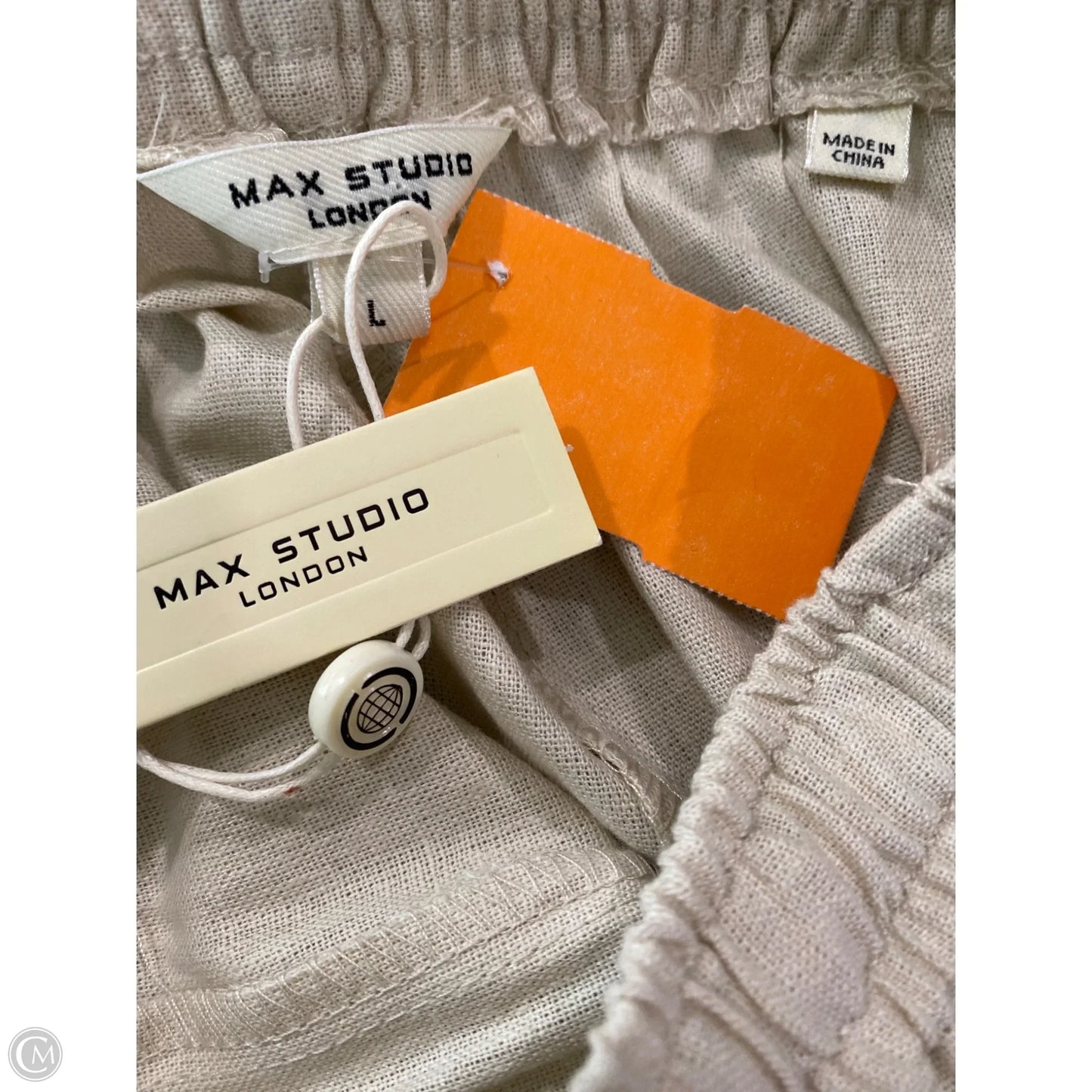 Pants Linen By Max Studio In Tan, Size: L