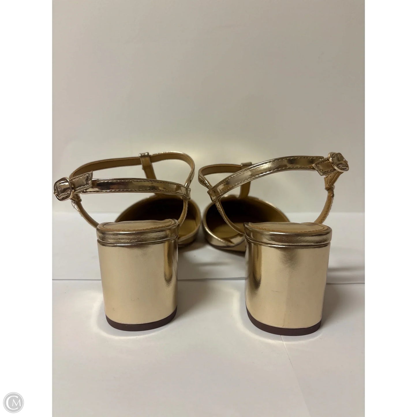 Shoes Heels Block By J. Crew In Gold, Size: 9.5
