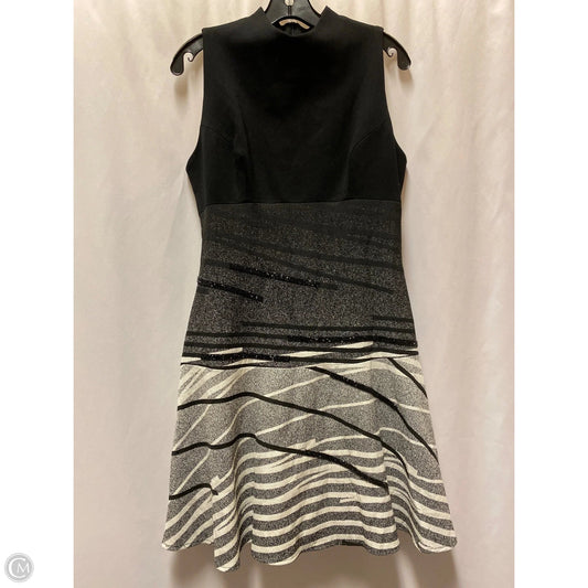 Dress Casual Midi By Alberto Makali In Black & Grey, Size: L
