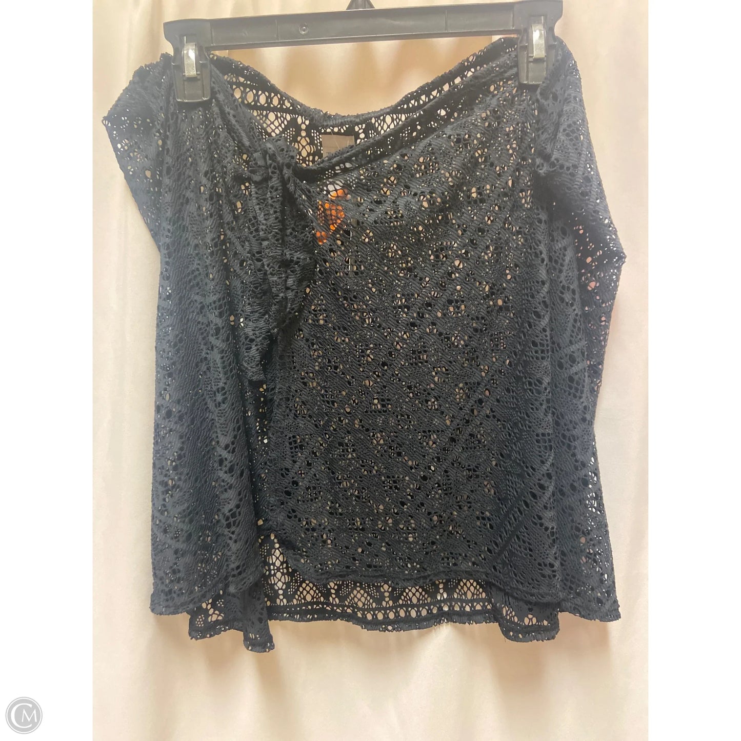 Swimwear Cover-up By Time And Tru In Black, Size: 1x