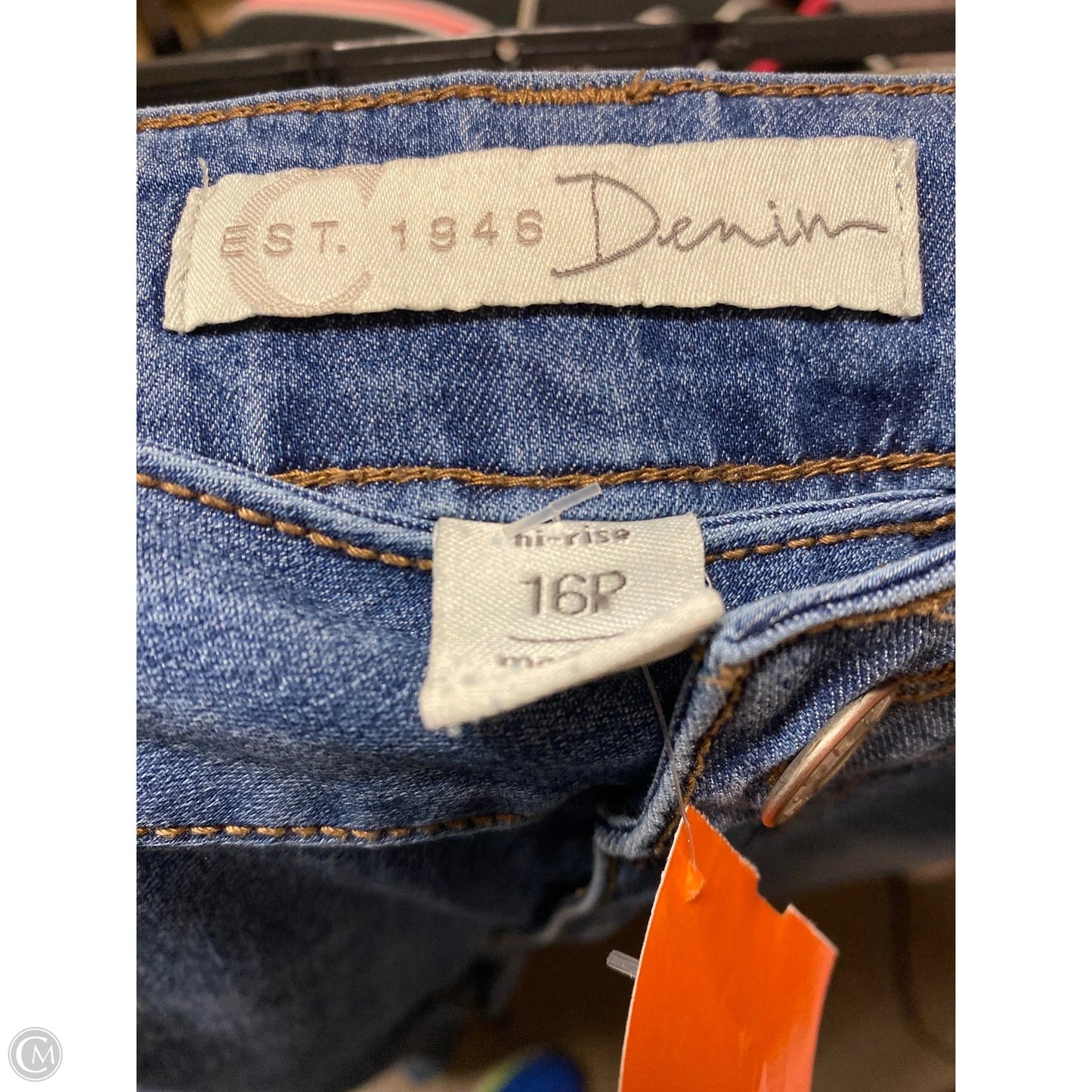 Jeans Wide Leg By Cato In Blue Denim, Size: 16