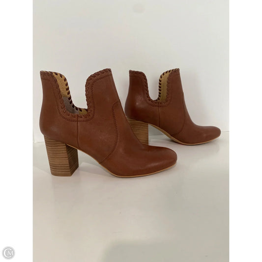 Boots Ankle Heels By Lucky Brand In Brown, Size: 9