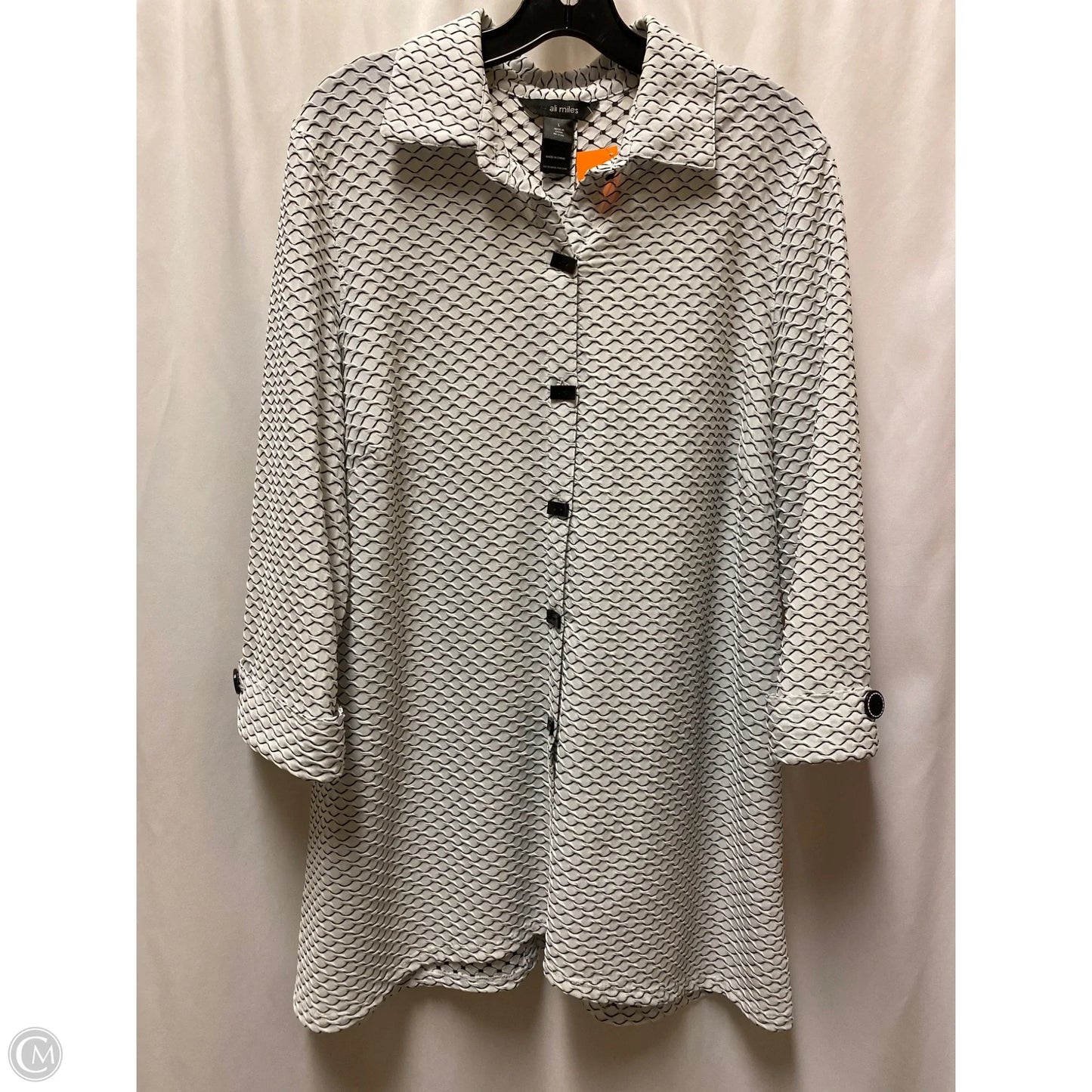 Cardigan By Ali Miles In Black & White, Size: L