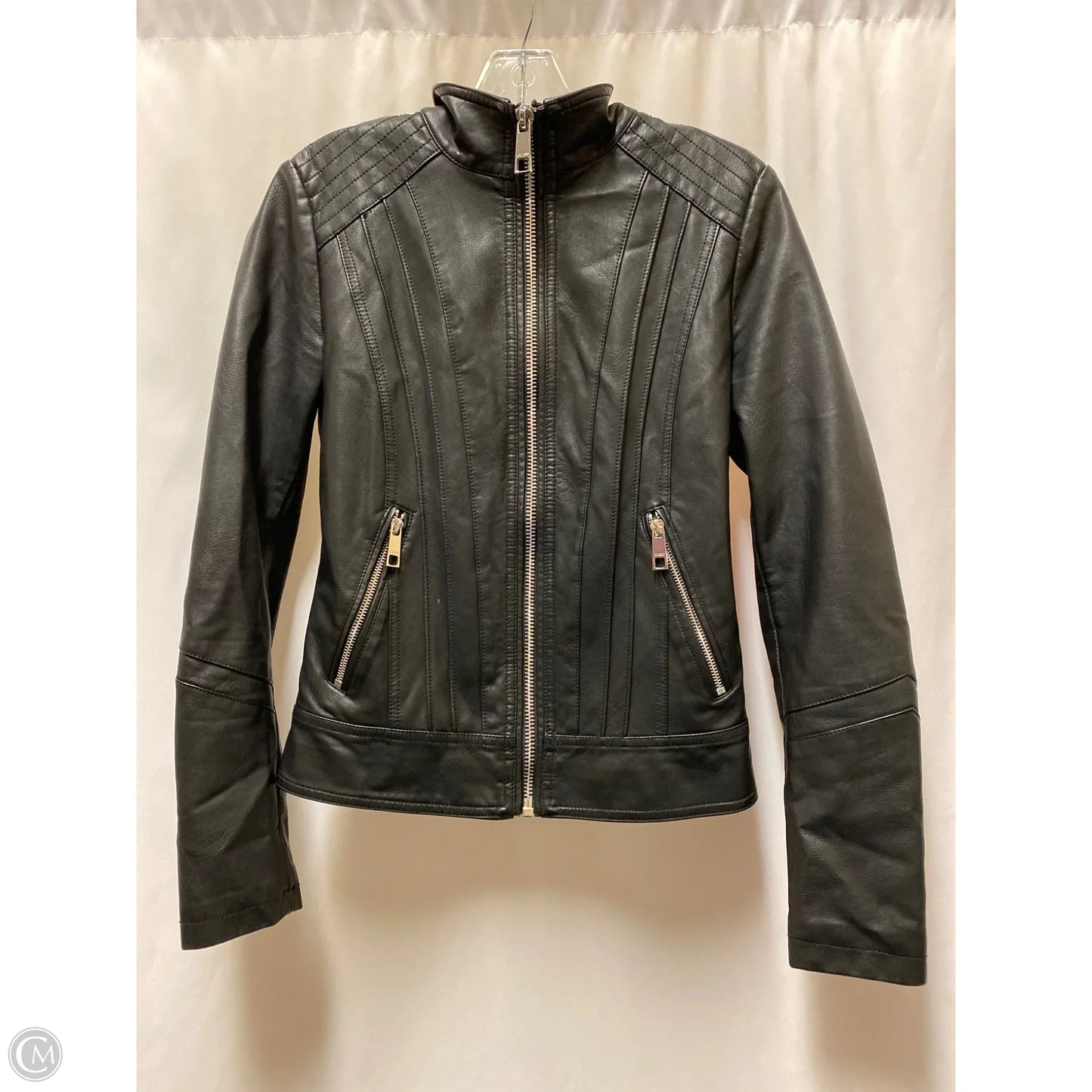 Jacket Moto By Guess In Black, Size: Xs