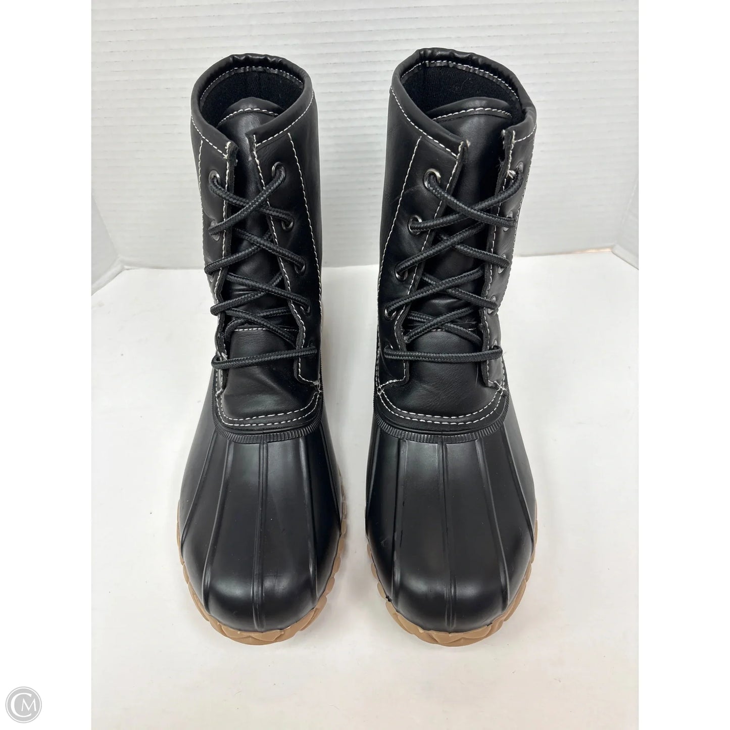 Boots Rain By St Johns Bay In Black, Size: 10