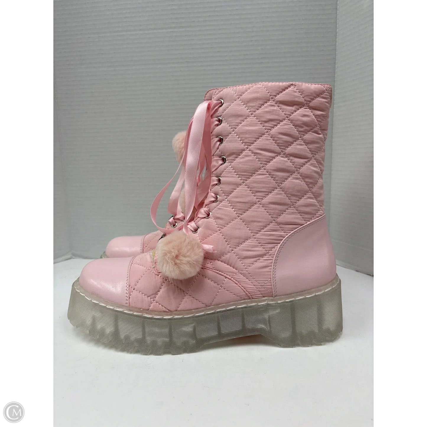 Boots Combat By Clothes Mentor In Pink, Size: 11