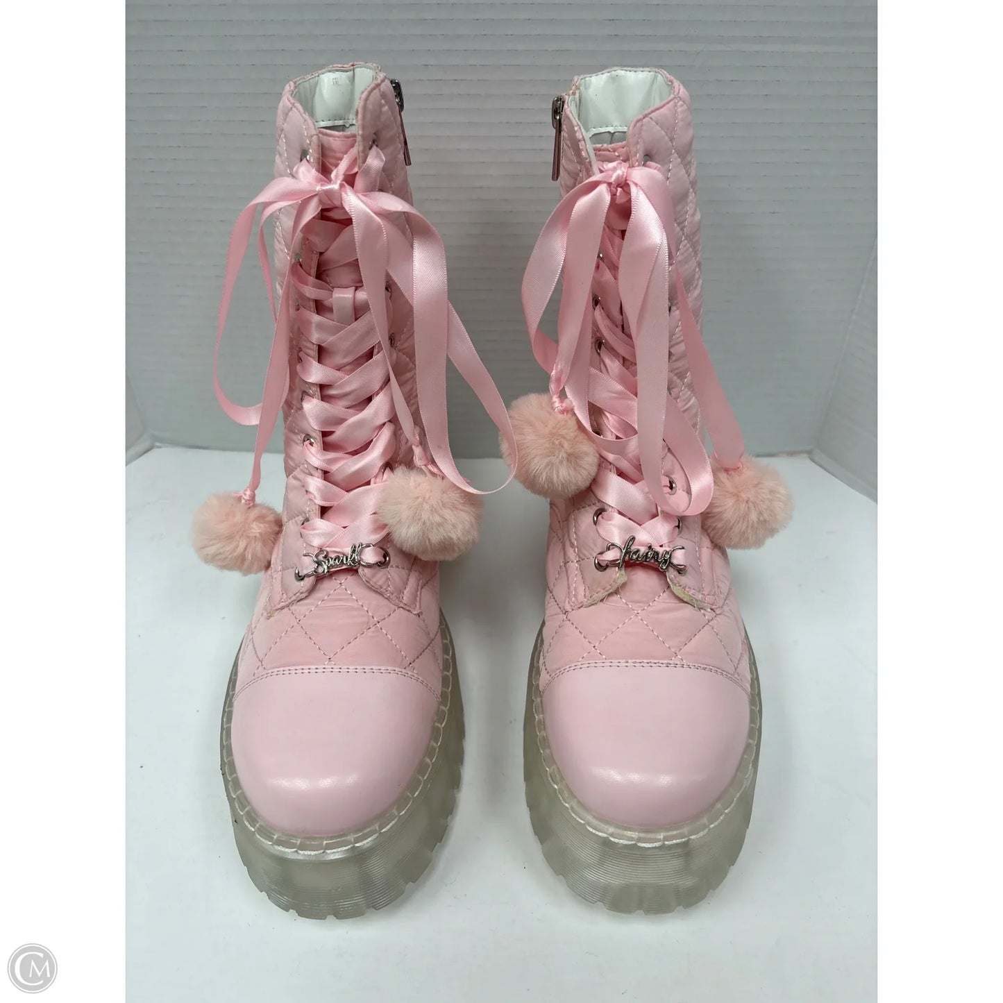 Boots Combat By Clothes Mentor In Pink, Size: 11