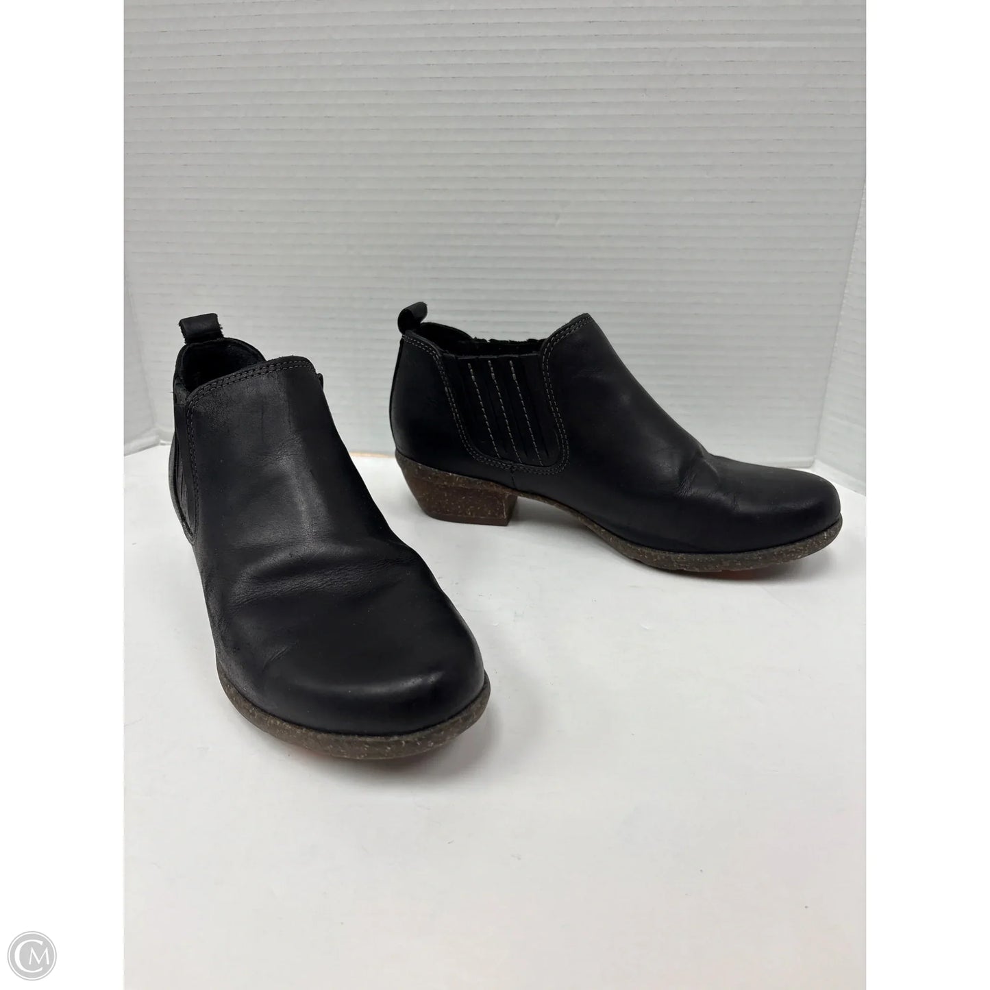 Boots Ankle Heels By Clarks In Black, Size: 7