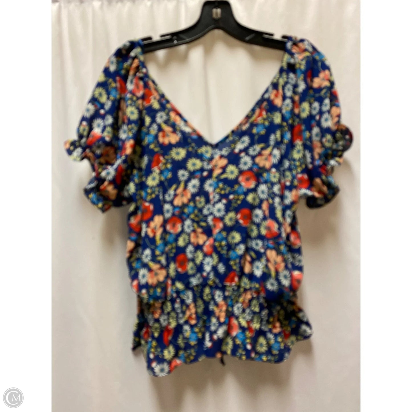 Top Short Sleeve By Sienna Sky In Blue, Size: L