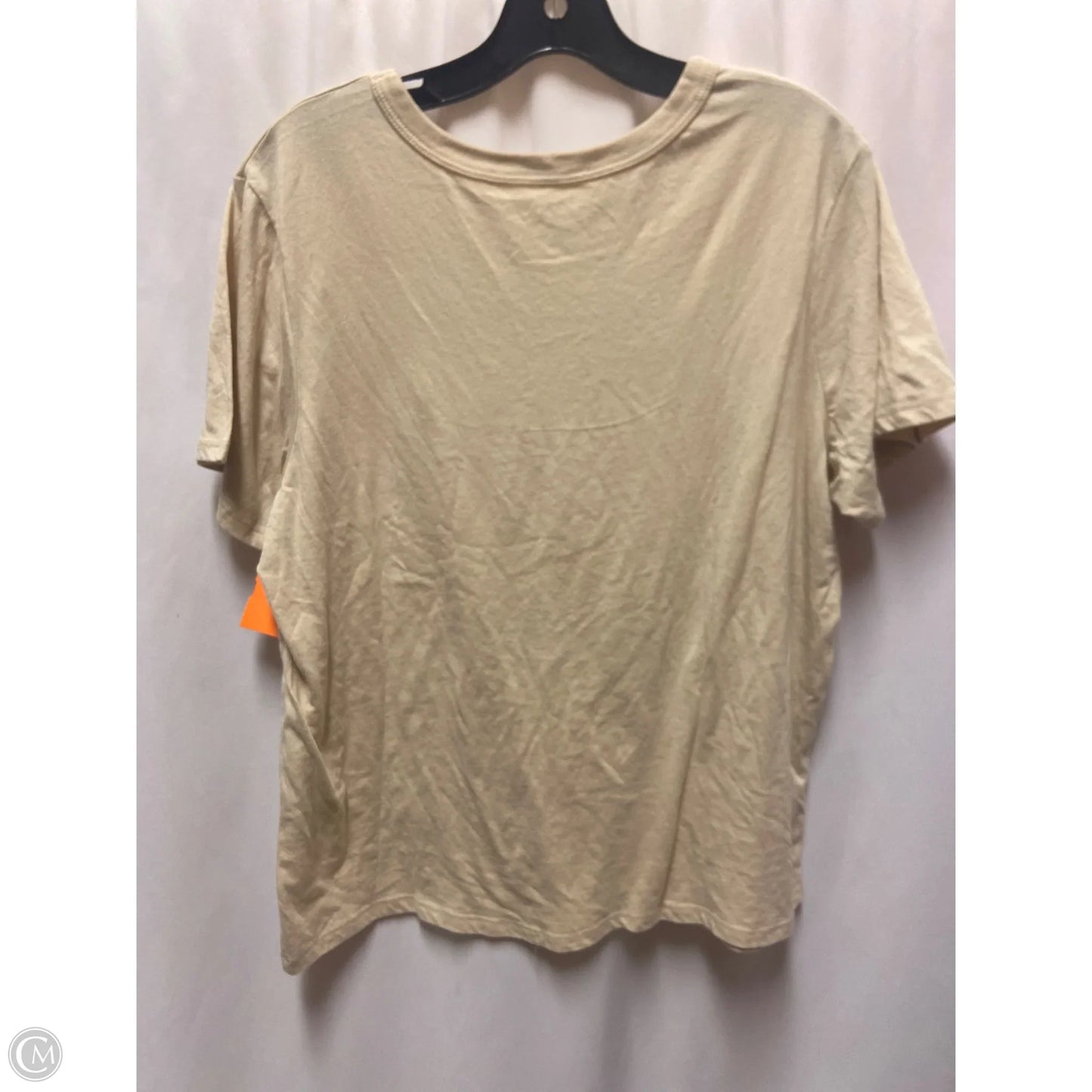 Top Short Sleeve By Zoe And Liv In Beige, Size: Xl