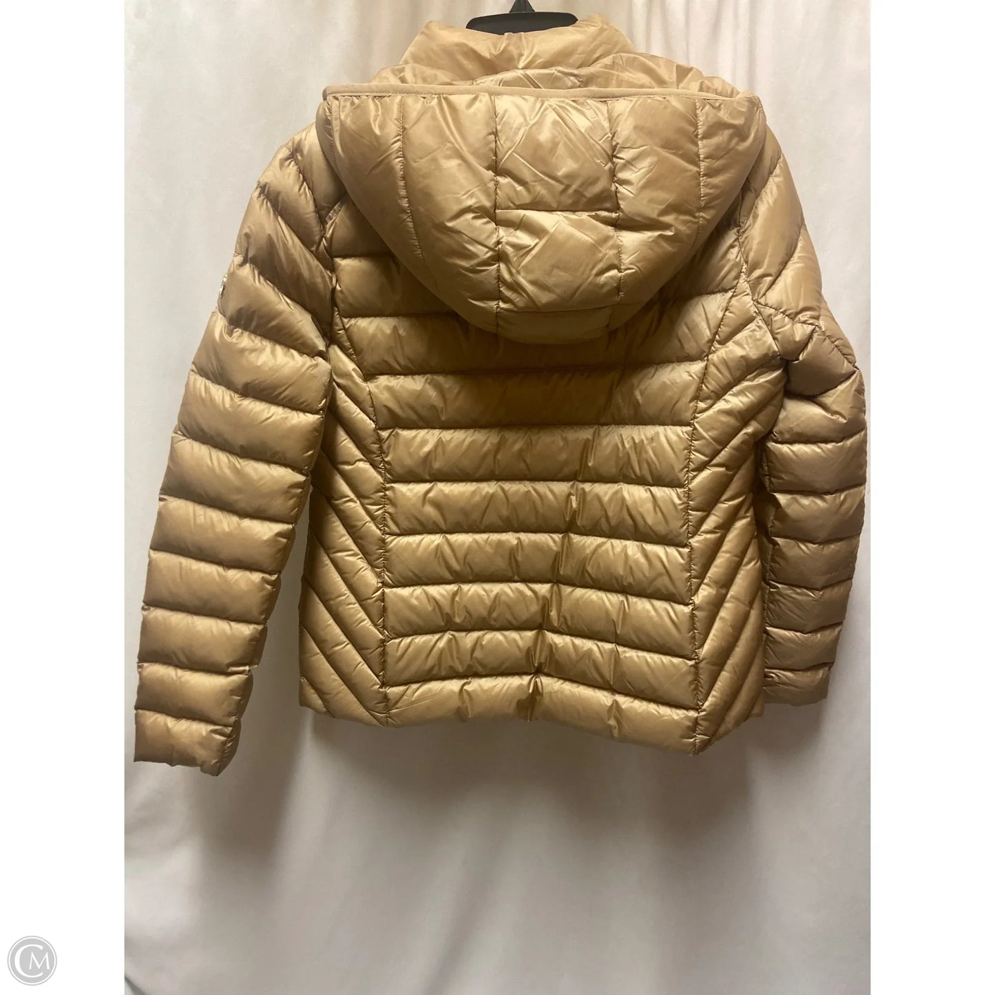 Jacket Puffer & Quilted By Michael By Michael Kors In Gold, Size: M